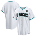 Arizona Diamondbacks Blank White White Jermy 2023 World Series Cool Base Stitched Jersey