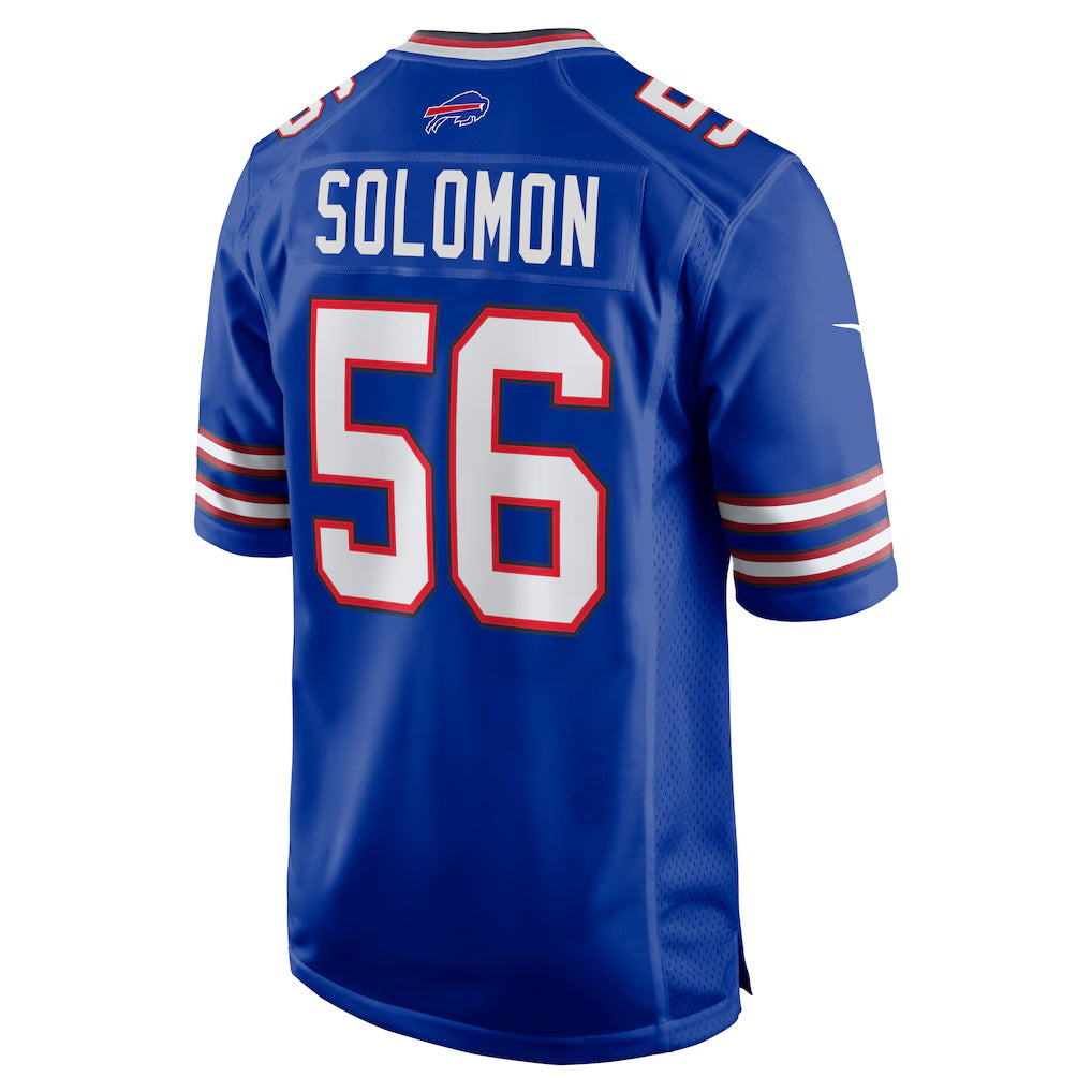 B.Bills #56 Javon Solomon Royal Jermy Game Jersey