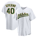 Oakland Athletics #40 Luis Severino White Jermy Home Replica Jersey