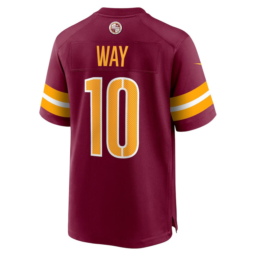 W.Commanders #10 Tress Way Burgundy Jermy Game Jersey