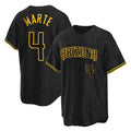 Arizona Diamondbacks #4 Ketel Marte Player Black Jermy Snake Skin City Home Game Stitched Jerseys
