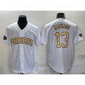 San Diego Padres #13 Manny Machado White Jermy 2022 All Star Stitched Cool Base Jersey