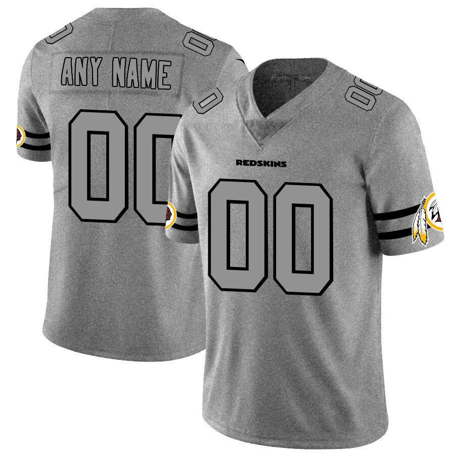 Custom W.Redskins 2019 Gray Jermy Gridiron Gray Vapor Untouchable Limited Jersey
