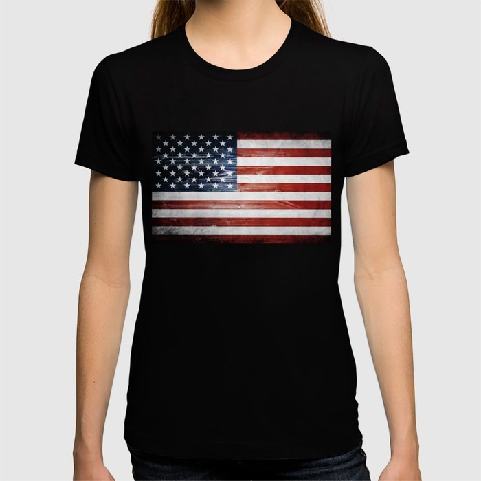 American Flag Crew Neck Short Sleeve Summer T-Shirts