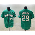 Seattle Mariners #29 Cal Raleigh Aqua Jermy Limited Stitched jersey