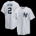 New York Yankees #2 Derek Jeter White Jermy Home Retired Player Replica Jersey