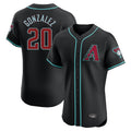 Arizona Diamondbacks #20 Luis Gonzalez Player Black Jermy Limited Elite Home Game Stitched Jerseys