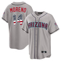 Arizona Diamondbacks #14 Gabriel Moreno Player Gray Jermy USA 250 Fourth of July Home Game Stitched Jerseys