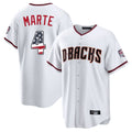 Arizona Diamondbacks #4 Ketel Marte Player White Jermy USA 250 Fourth of July Home Game Stitched Jerseys