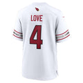 A.Cardinals #4 Jeremiyah Love White Jermy Game Player Jersey