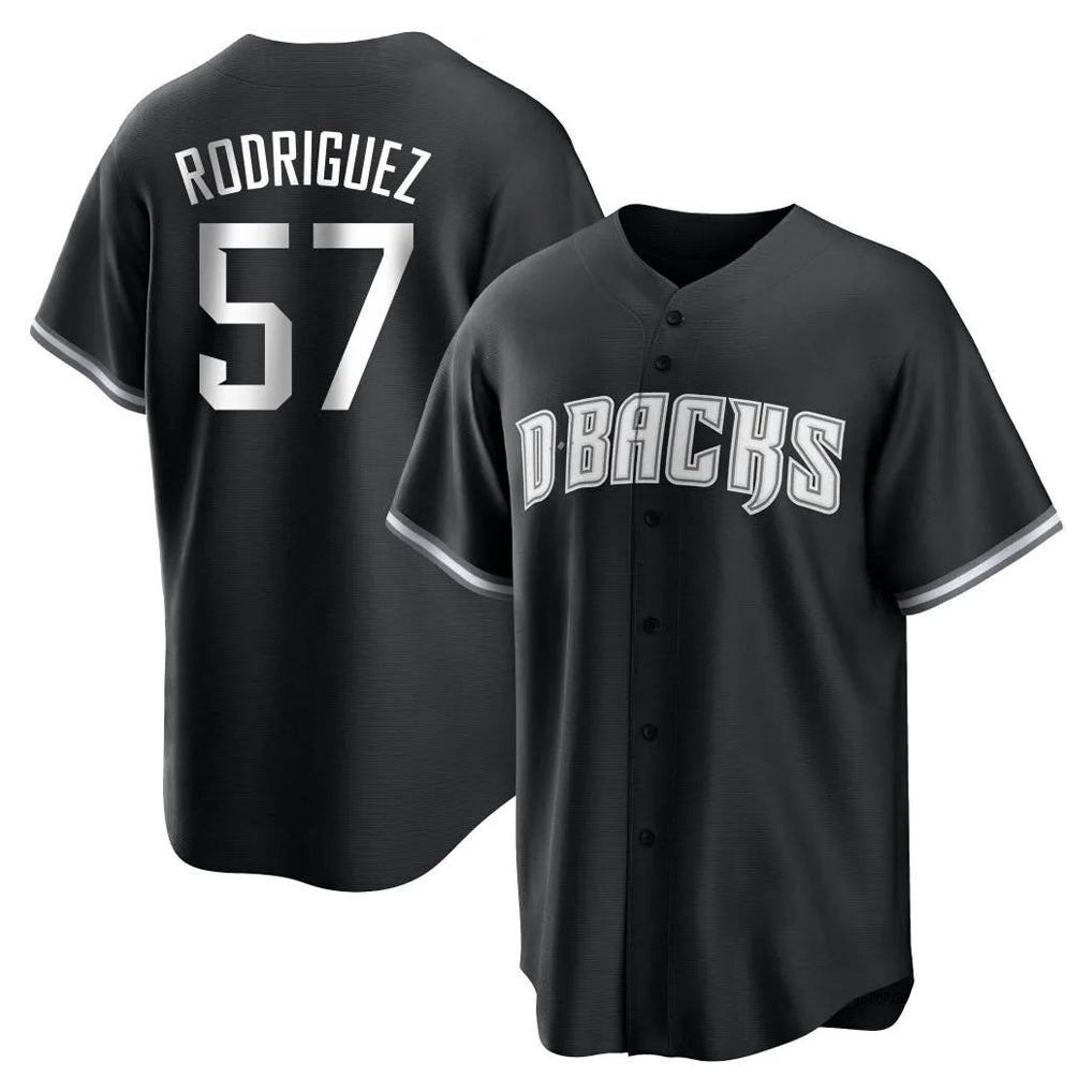 Arizona Diamondbacks #57 Eduardo Rodriguez Player Black Jermy Game Home Stitched Jerseys