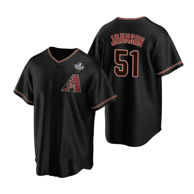 Arizona Diamondbacks #51 Randy Johnson Black Jermy 2023 World Series Cool Base Stitched Jersey