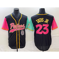 San Diego Padres #23 Fernando Tatis Jr Black Jermy NEW 2023 City Connect Cool Base Stitched Jersey