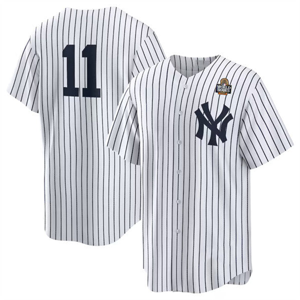 New York Yankees #11 Anthony Volpe White Jermy 2024 World Series Cool Base Stitched Jersey