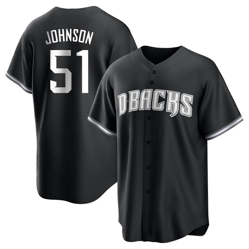 Arizona Diamondbacks #51 Randy Johnson Player Black Jermy Game Home Stitched Jerseys