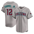 Arizona Diamondbacks #12 Lourdes Gurriel Jr Player Gray Jermy Road Limited Home Game Stitched Jerseys