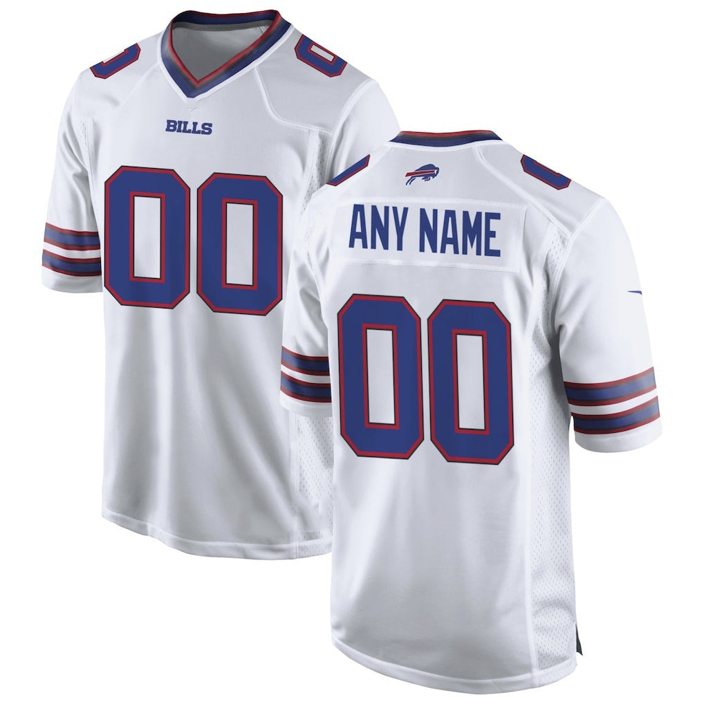 Custom B.Bills White Jermy Game Jersey