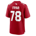 A.Cardinals #78 Josh Fryar Cardinal Jermy Team Game Jersey