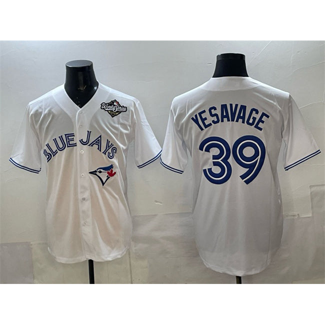Toronto Blue Jays #39 Trey Yesavage White Jermy 2025 World Series Home Cool Base Stitched Jersey