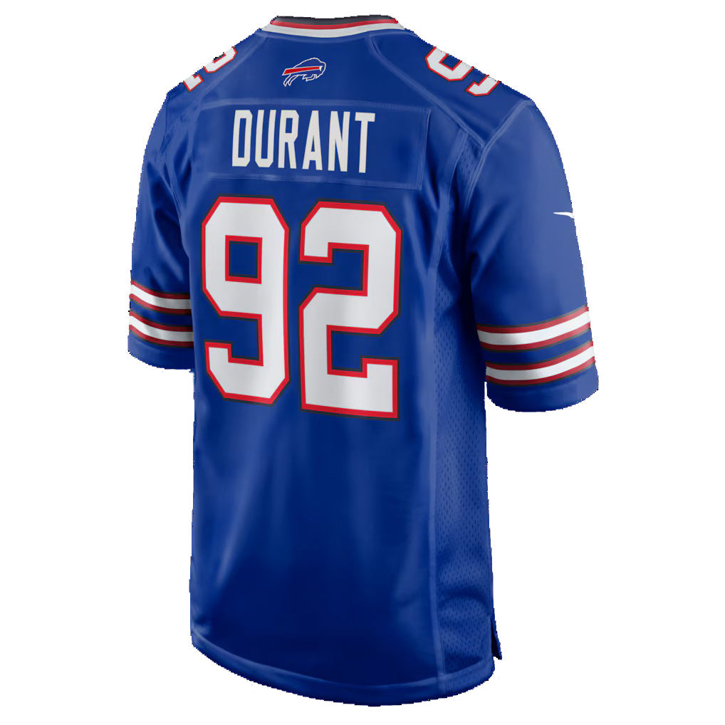 B.Bills #92 Zane Durant Royal Jermy Team Game Jersey