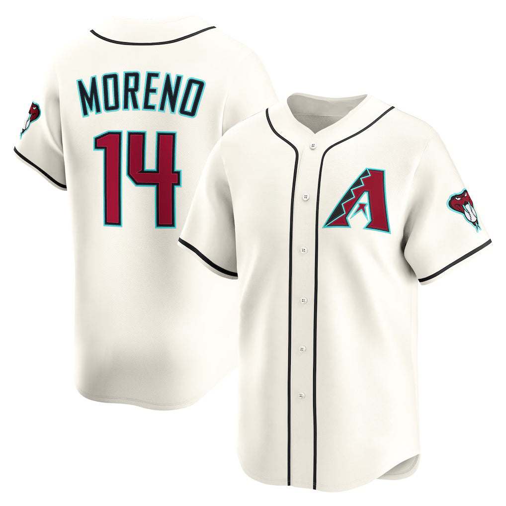 Arizona Diamondbacks #14 Gabriel Moreno Cream Jermy Home Limited Player Jersey