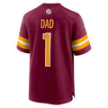 W.Commanders Number #1 Dad Burgundy Jermy Game Jersey