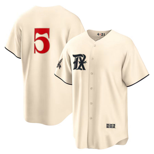 Texas Rangers #5 Corey Seager Cream Jermy 2023 City Connect Cool Base Stitched Jersey
