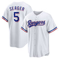 Texas Rangers #5 Corey Seager White Jermy Home Replica Player Jersey