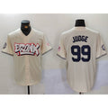 New York Yankees #99 Aaron Judge Cream Jermy Limited Stitched Jersey 2
