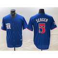 Texas Rangers #5 Corey Seager Royal Blue Jermy 2023 City Connect Stitched Jersey