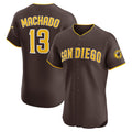 San Diego Padres #13 Manny Machado Brown Jermy Road Elite Jersey