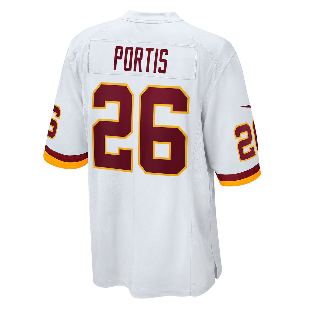 W.Football Team #26 Clinton Portis White Jermy Retired Player Game Jersey