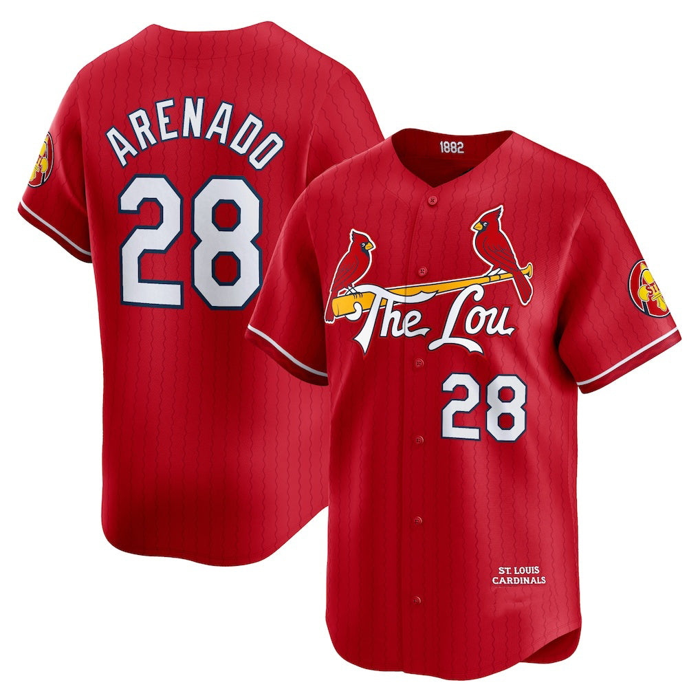 St. Louis Cardinals #28 Nolan Arenado Red Jermy 2024 City Connect Limited Player Jersey