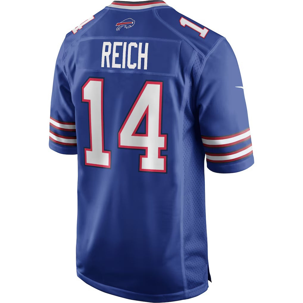 B.Bills #14 Frank Reich Royal Jermy Game Retired Player Jersey