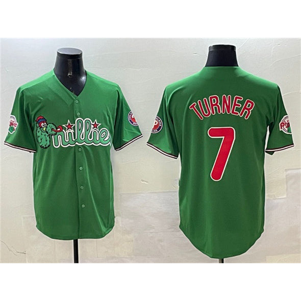 Philadelphia Phillies #7 Trea Turner Green Jermy Phanatic Limited Stitched Jersey