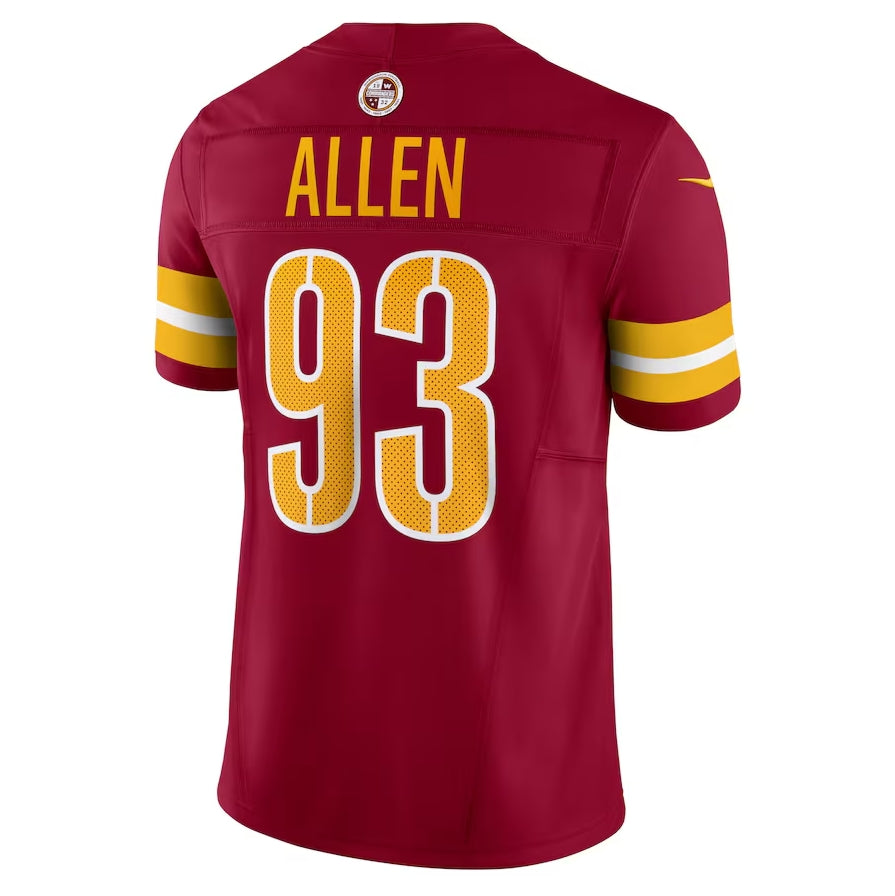 W.Commanders #93 Jonathan Allen Vapor F.U.S.E. Limited Jersey - Burgundy Jermy