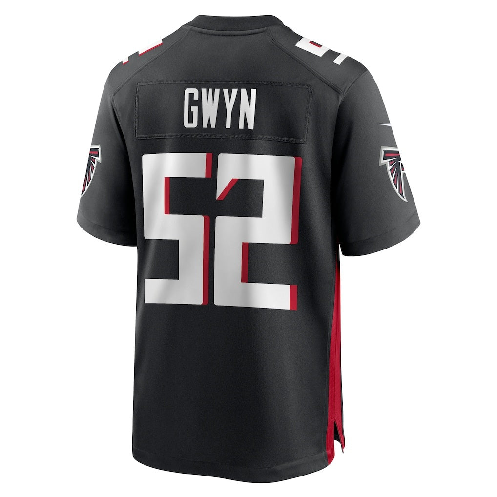 A.Falcons #52 Jovaughn Gwyn Black Jermy Team Game Jersey