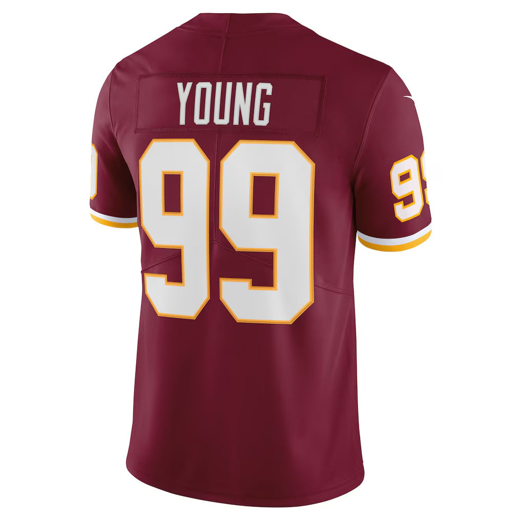 W.Football Team #99 Chase Young Burgundy Jermy Vapor Limited Jersey