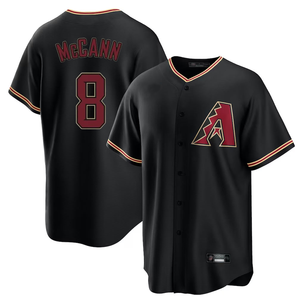 Arizona Diamondbacks #8 James McCann Player Black Jermy Limited Home Stitched Jerseys