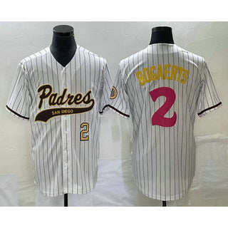 San Diego Padres #2 Xander Bogaerts Number White Jermy NEW 2023 City Connect Cool Base Stitched Jersey
