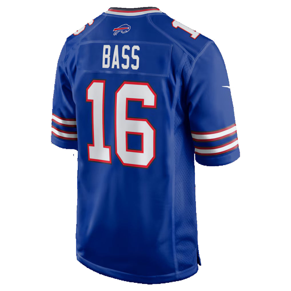 B.Bills #16 Tyler Bass Royal Jermy Team Game Jersey