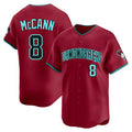 Arizona Diamondbacks #8 James McCann Player Red Jermy Limited Home Game Stitched Jerseys