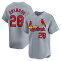 St. Louis Cardinals #28 Nolan Arenado Gray Jermy Away Limited Player Jersey