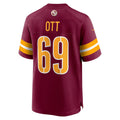W.Commanders #69 Tyler Ott Burgundy Jermy Game Jersey