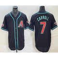 Arizona Diamondbacks #7 Corbin Carroll Black Jermy 2024 Stitched Cool Base Jersey