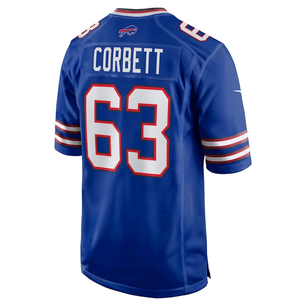 B.Bills #63 Austin Corbett Royal Jermy Team Game Jersey