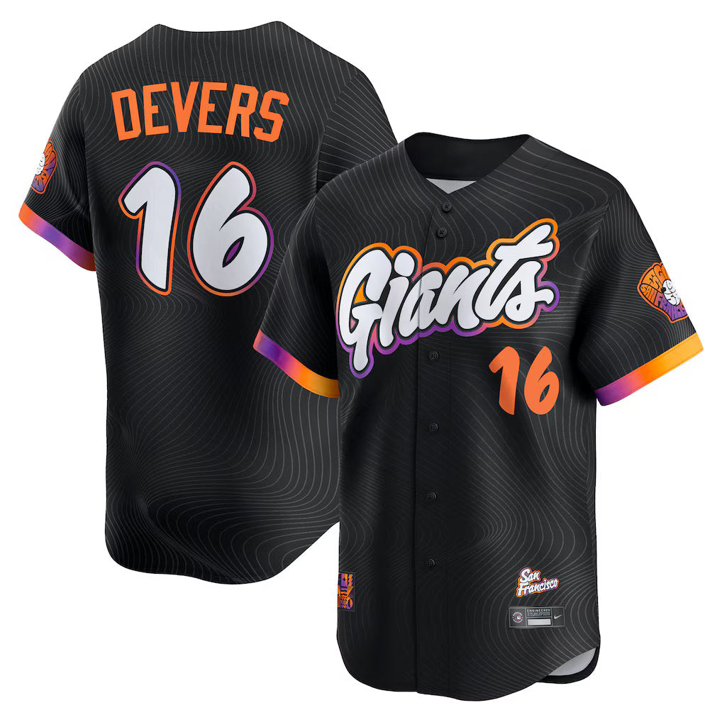 San Francisco Giants #16 Rafael Devers Black Jermy 2025 City Connect Limited Player Jersey