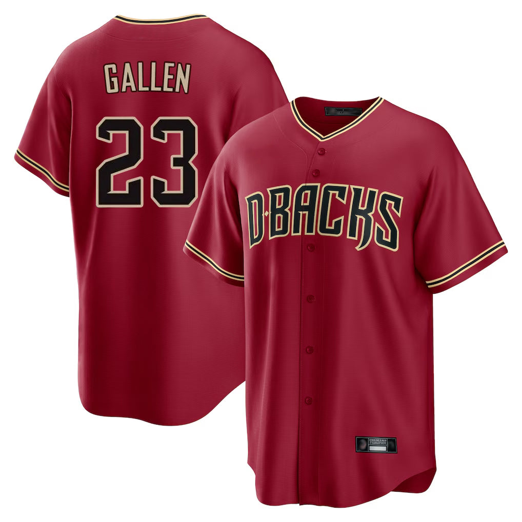 Arizona Diamondbacks #23 Zac Gallen Player Red Jermy Home Game Stitched Jerseys