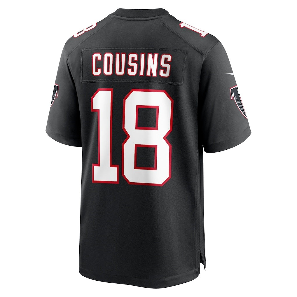 A.Falcons #18 Kirk Cousins Black Jermy Alternate Game Player Jersey