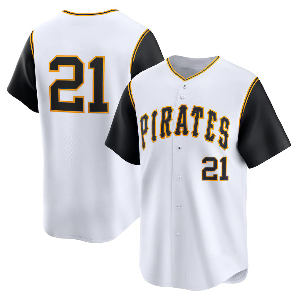Pittsburgh Pirates #21 Roberto Clemente White Jermy Cooperstown Collection Limited Jersey